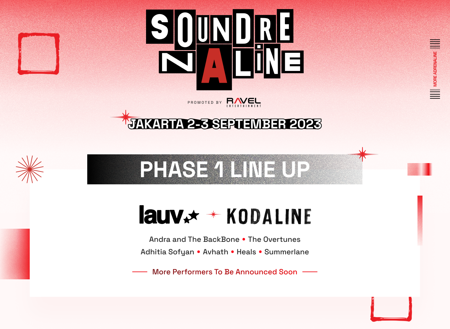 Line up soundrenaline 2023,